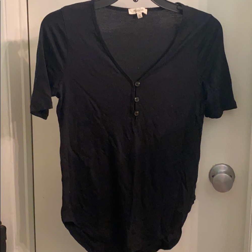 Black Henley tee